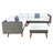 Chicago 6 - Person Patio Conversation Set with Cushions-1605253648