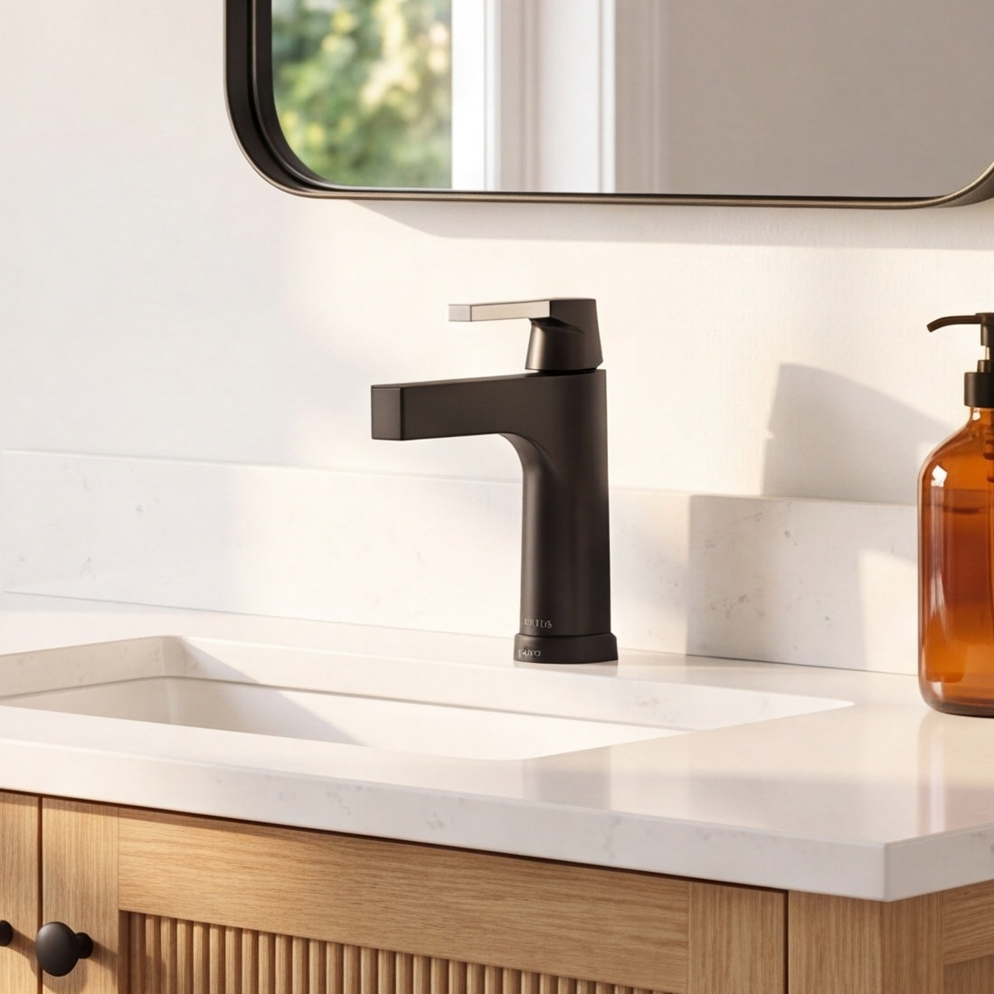 Zura Touch2O Touchless Bathroom Faucet, Chrome/Matte Black