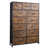 Impression de grain de bois brun rustique
