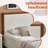 Wooden platform bed with upholstered base-2029263065-2029263064