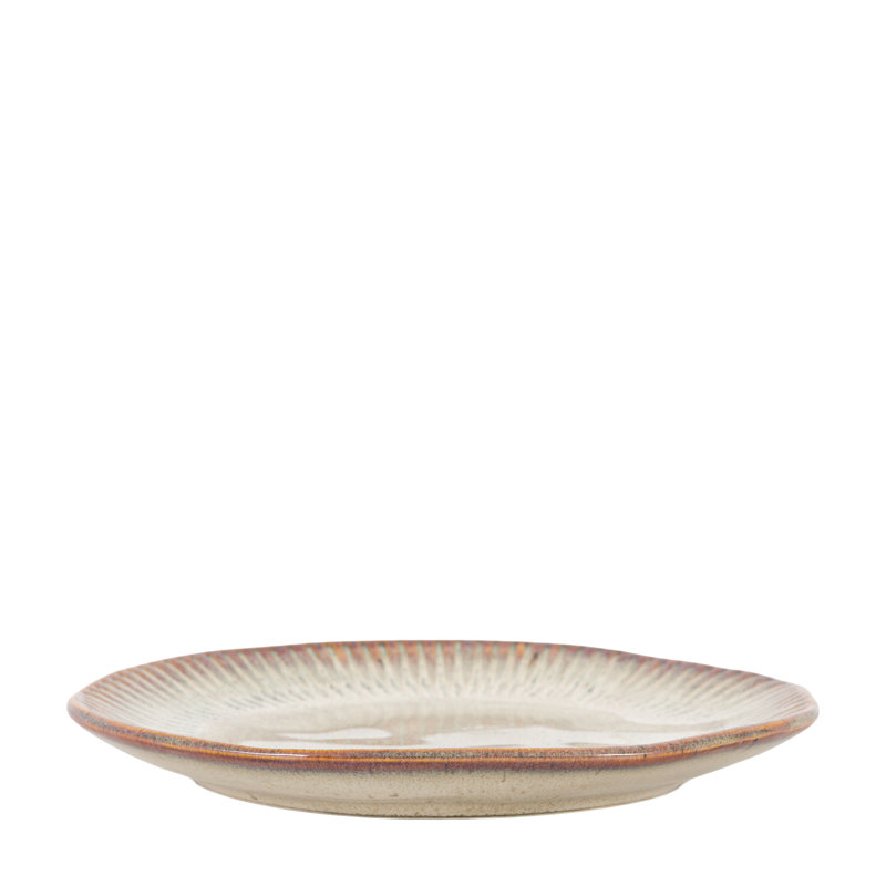 Organic Ridged Side Plate Stone (4pk) D220mm