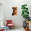 Élégant accessoire mural décoratif en bois, finition noire et noyer, 14,2 po x 23,6 po | Cadre 100% métal (épaisseur: 0,05 po) et envers 100% bois (épaisseur: 1,2 po) | Parfait pour la décoration intérieure et les intérieurs modernes