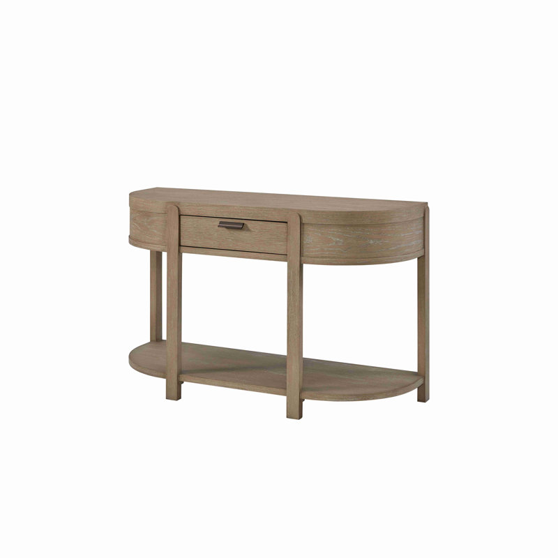 Curved 1-Drawer Console Table - Toffee