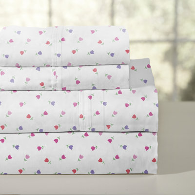 Ensemble de draps en percale de coton 4 pièces Pointehaven Petite