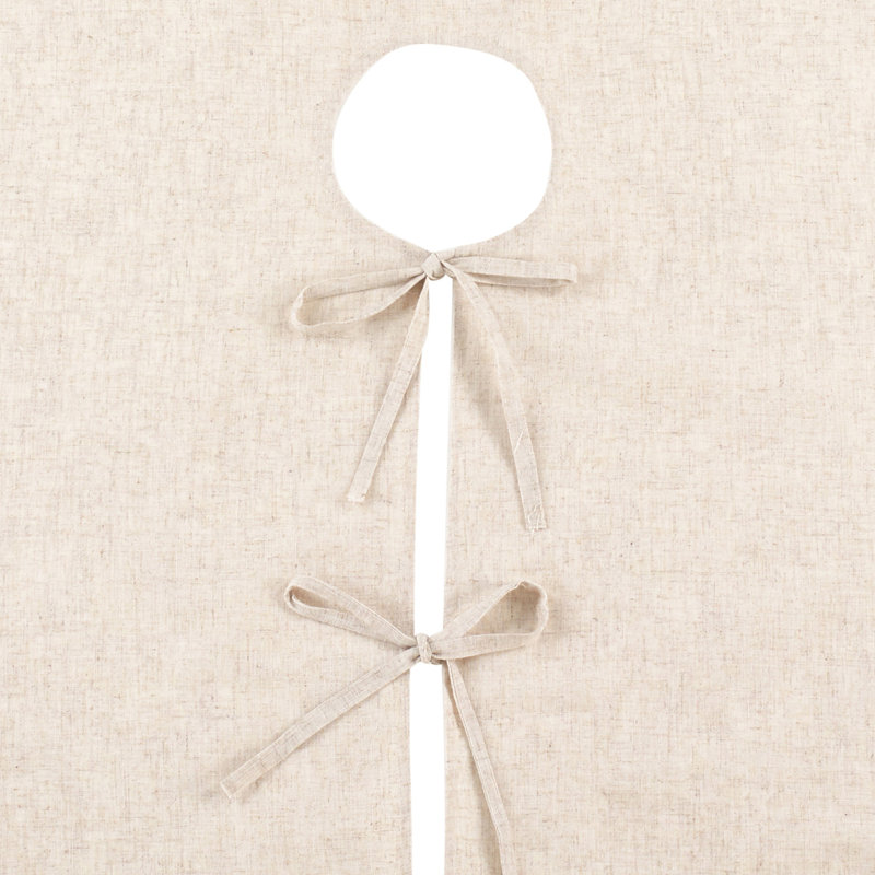 Toscana Beige and Red Linen Christmas Tree Skirt