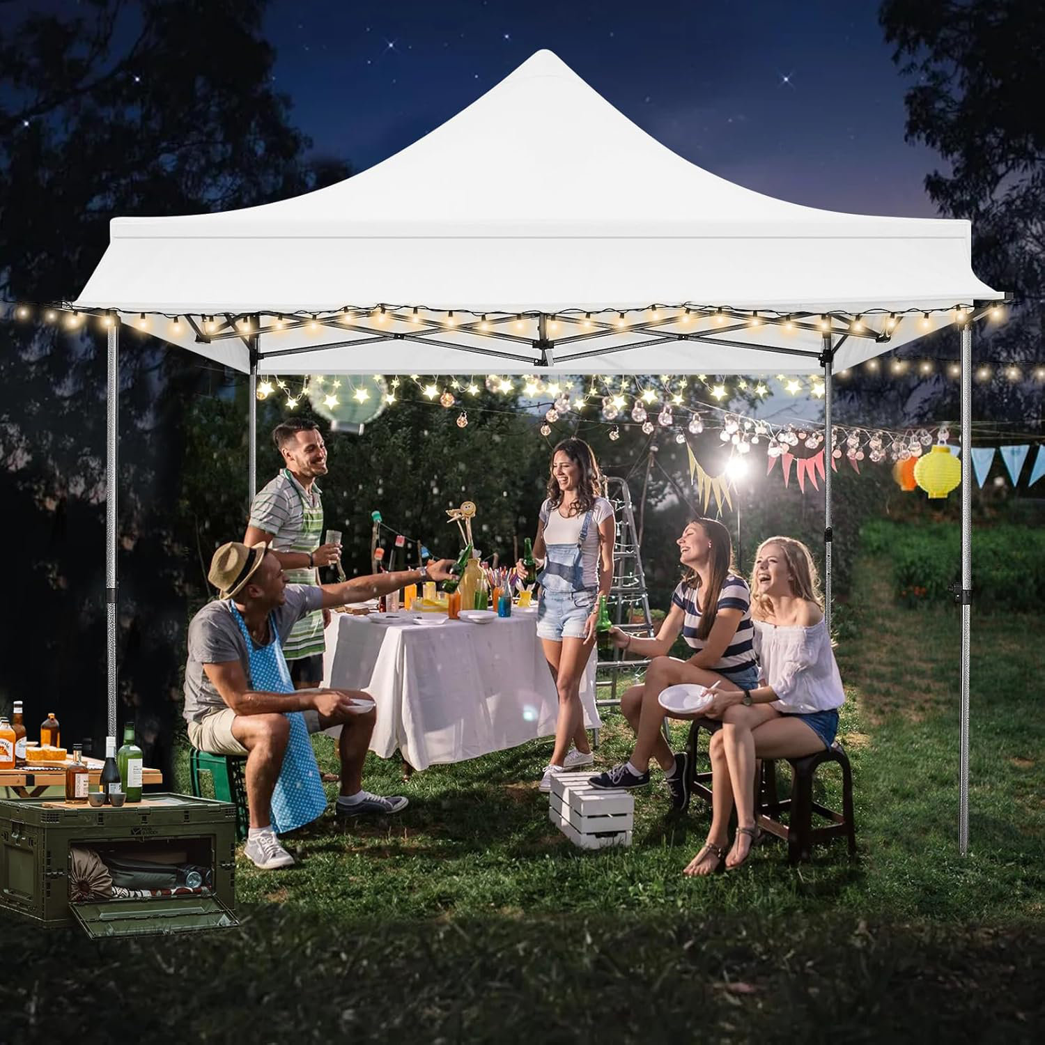 Cobizi 10x10 Ez Pop Up Canopy Tent Heavy Duty with Sidewalls