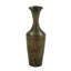 Grand vase décoratif en bois de bambou brun foncé avec laque-163747776