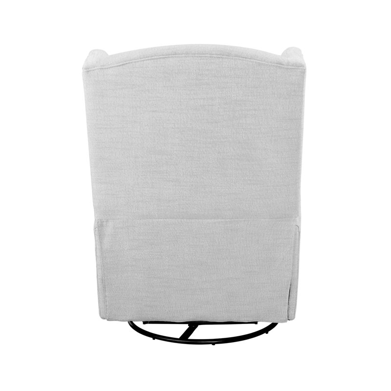 Swivel Reclining Glider, Gray Polyester Blend