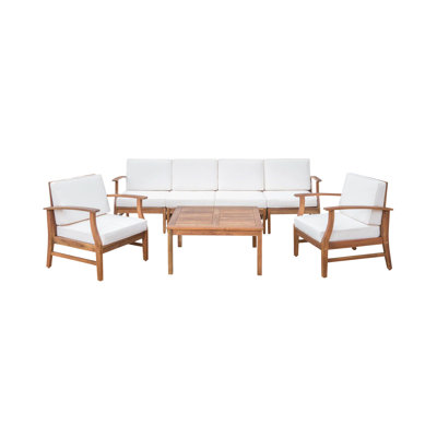 Hulda 7 Piece Sectional Seating Group with Cushions
