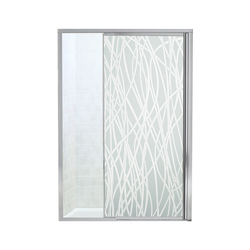 Vista Pivot II 48" x 65.5'' Pivot Shower Door, Silver