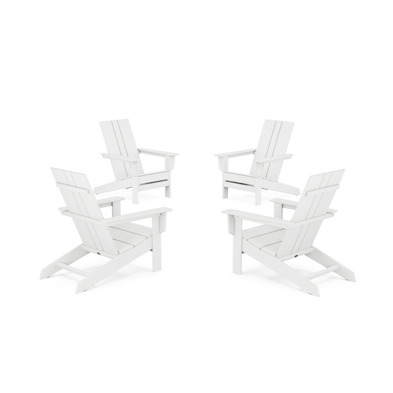 POLYWOOD® x AllModern Adirondack Chair Set, White