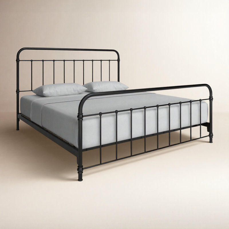 Niles Metal Bed, King, Black