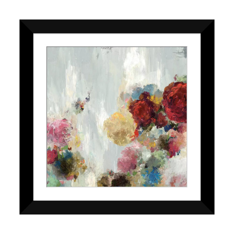 «Sept II», reproduction sur toile, Papier d'art encadré noir, Blanc, H 16 po x l 16 po x P 1 po