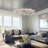 Modern Farmhouse Bubble Chandelier with Crystal Ring, 45-Watt Integrated LED Dimmable Pendant Light, Adjustable Height, ETL Listed-952987935