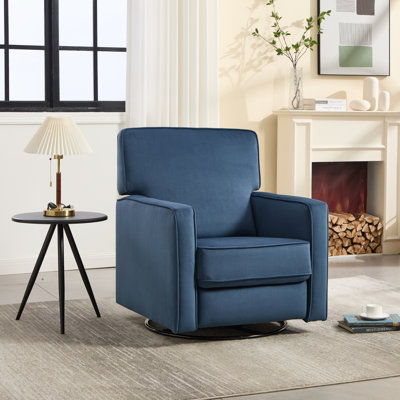 Fauteuil inclinable pivotant standard en tissu doux de 29,9 po de largeur Osmon