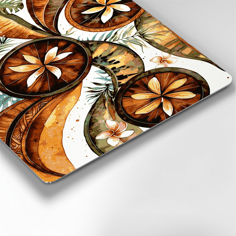 Hawaiian Calabash Bowls, art mural en métal brun, H 11 po x l 14 po