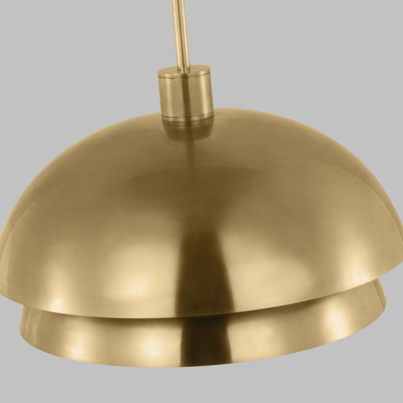 Shanti 1 - Light LED Pendant, Natural Brass, Dark Bronze, 26" W x 26" D x 13.9" H