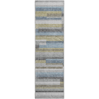 Premium Machine Washable Prisco Gray Rug
