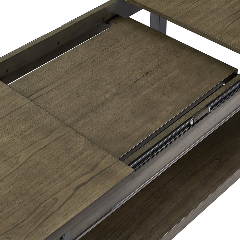 Table basse à plateau relevable Kennemer, Gris antique