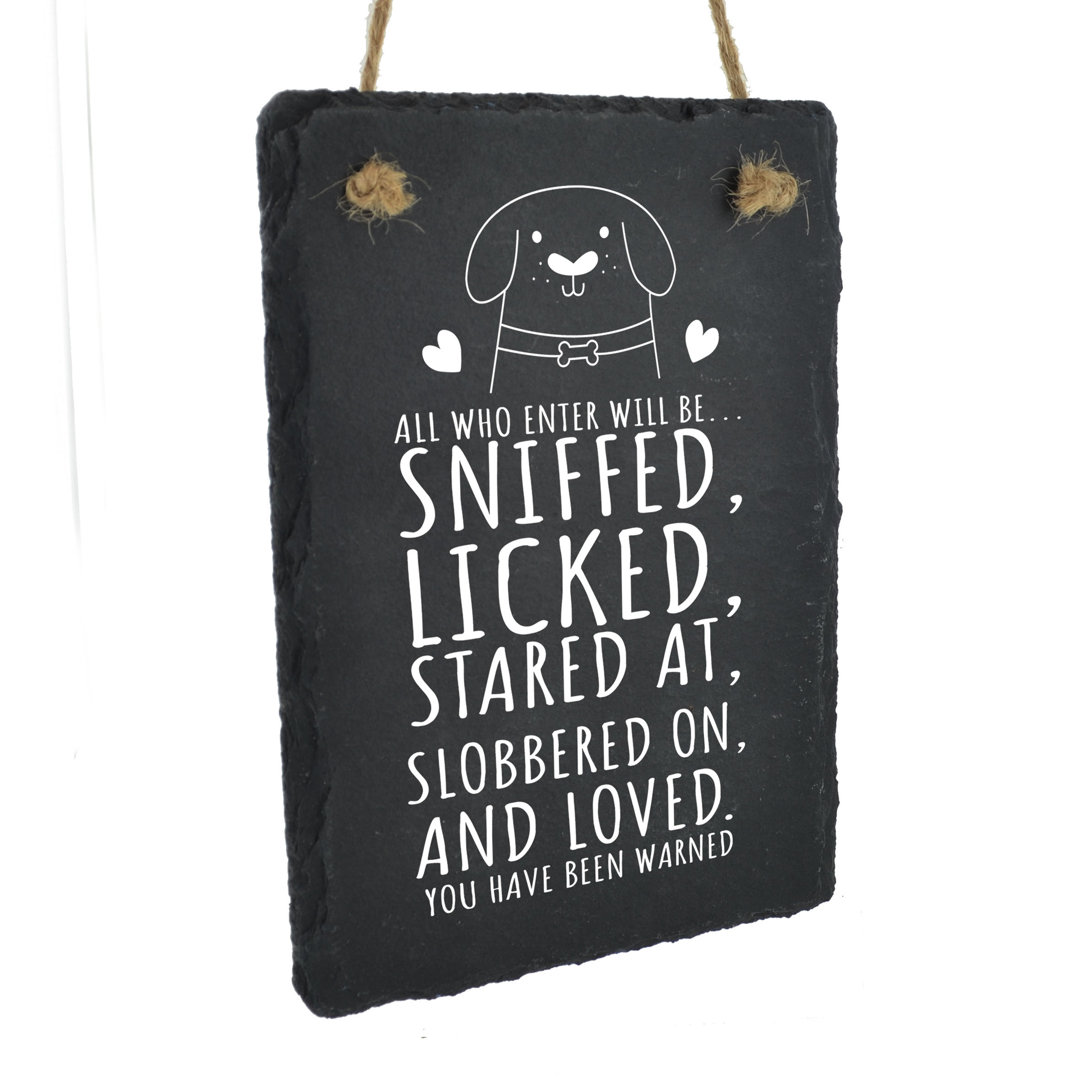 Hendley Sniffed & Licked Slate Plaque Wall Décor