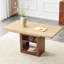 Table de salle à manger extensible de 150 à 180 cm, couleur noyer, armoire de rangement multifonctionnelle, base coulissante, esthétique bicolore, peut accueillir de 12 à 20 cm de table rectangulaire extensible, extension silencieuse.