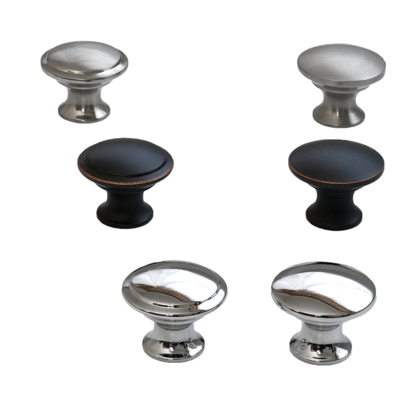 1 1/4" Diameter Round Knob, Brushed Nickel