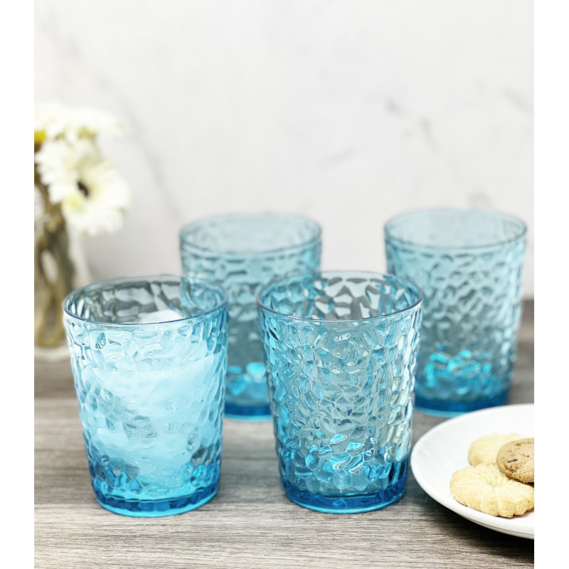 Ensemble de verres en acrylique 2 pièces Timblin, 16, Bleu