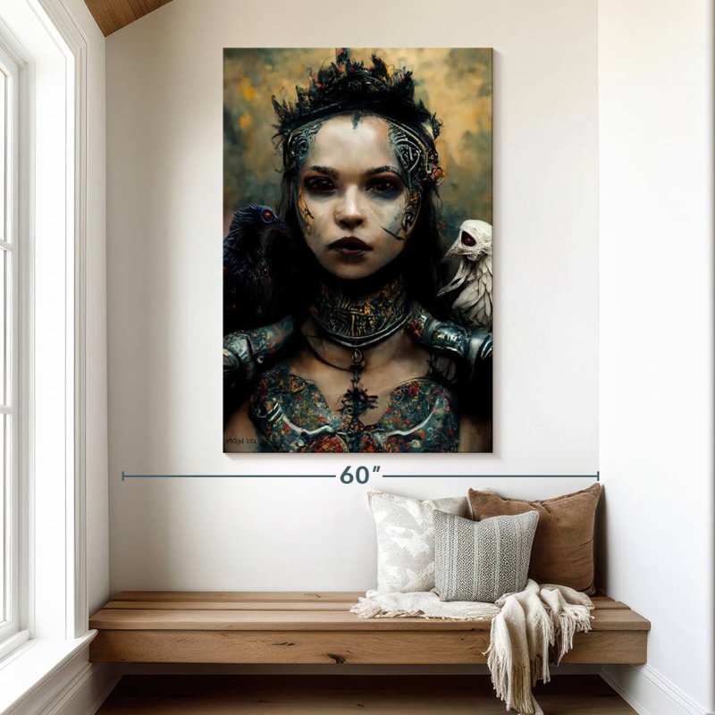 Hitzel Raven Queen, 51" H x 34" W