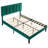 Auxter Upholstered Platform Bed Frame with Vertical Channel Tufted Adjustable Headboard, Velvet Fabric Mattress Foundation with Strong Wooden Slats, Heavy Duty, No Box Spring Needed, Noise-Free-1848883885-1877220112