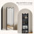 Medieval Style Iron Frame Rotating Wall-Mounted Mirror With Shelves