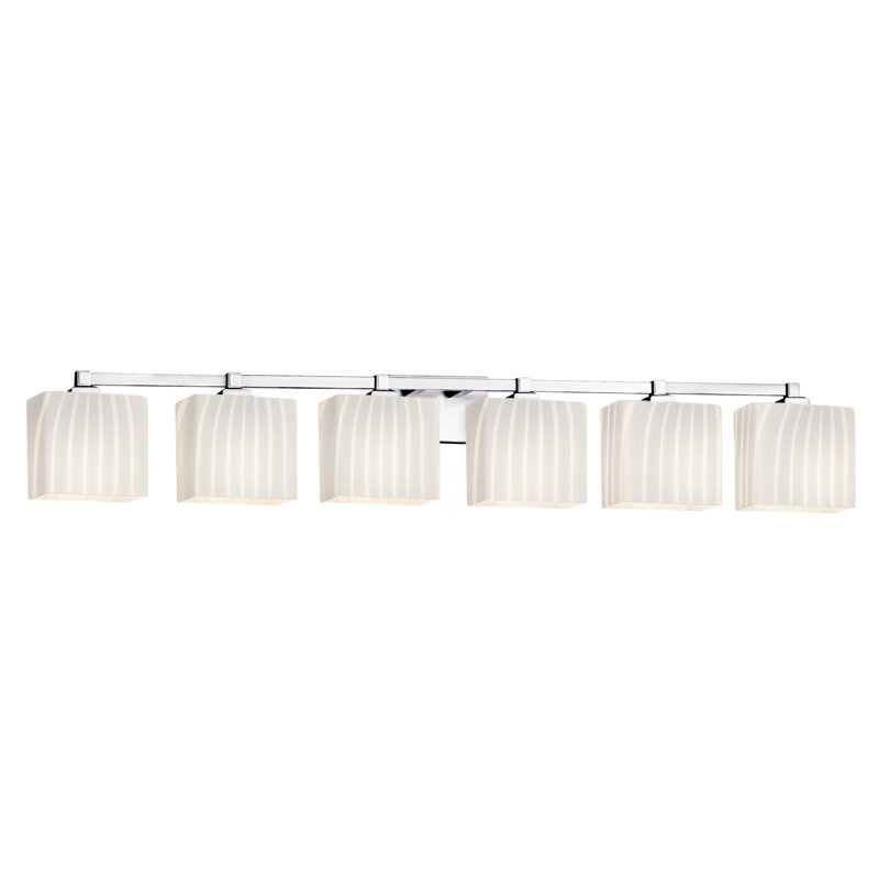 Éclairage pour meuble-lavabo 6 lumières Casson, Chrome poli