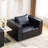 50” W Leather Accent Armchair-890282751