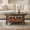 Locke Solid Wood Top Coffee Table