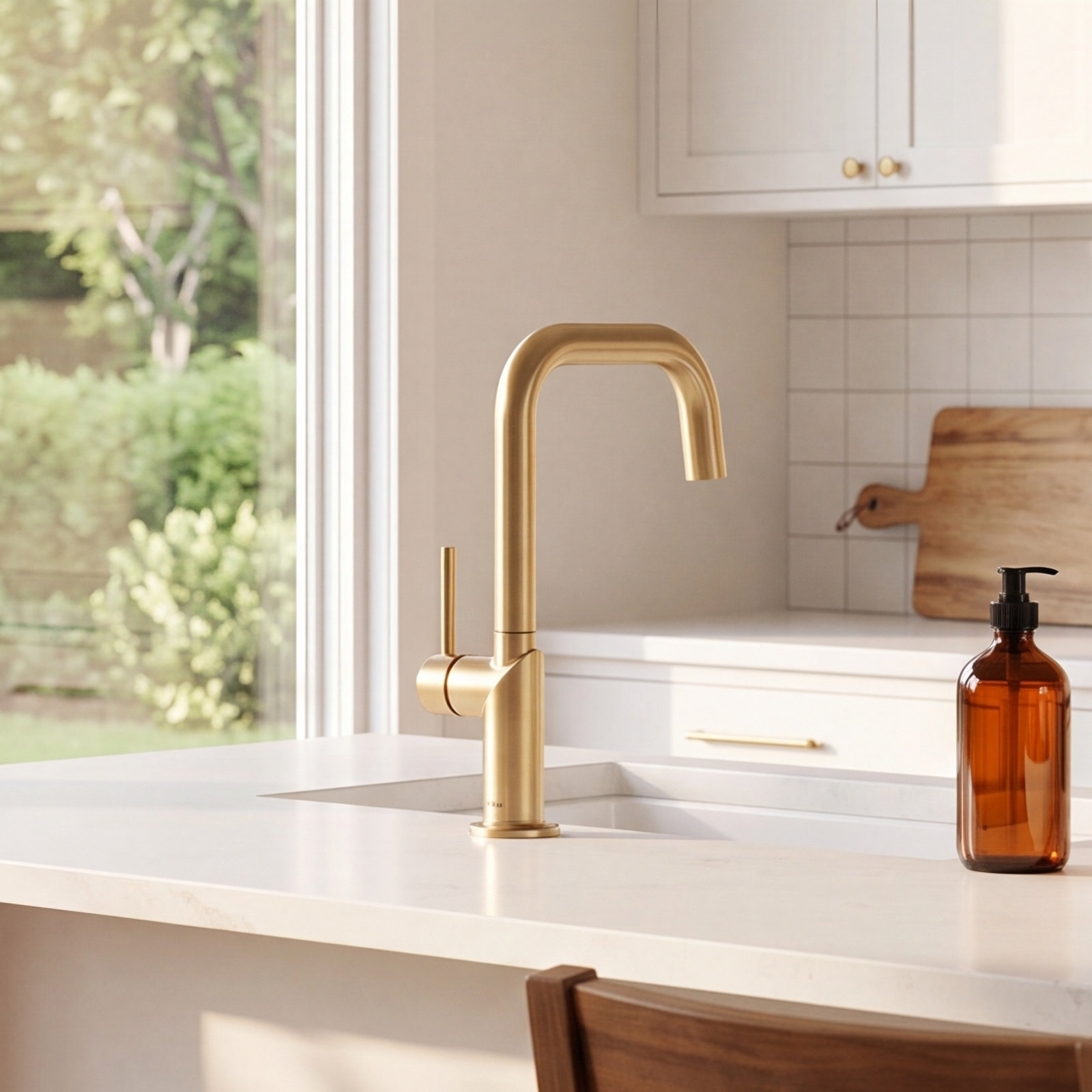 Odin® Bar Faucet with Square Spout, Luxe Gold, Lever