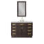 Chestnut 48" Carrara White Marble Countertop Bath Vanity with Mirror-1715998091