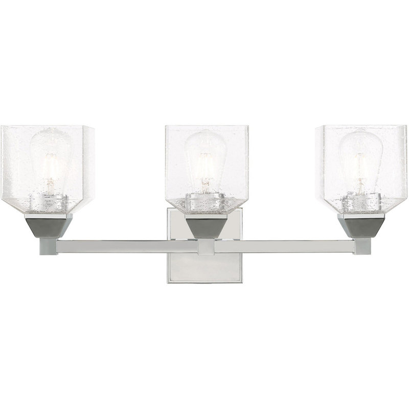 Éclairage pour meuble-lavabo à 3 lumières Begga, Argent