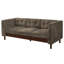 Canapé capitonné 3 places de 198 cm (78 po) avec coussins à ressorts ensachés, style moderne du milieu du siècle, accoudoirs carrés, idéal pour appartement, supporte jusqu'à 408 kg (900 lb).-2035559365