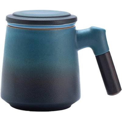 Tea Cup With Infuser And Lid Green Tea Mug For Loose Leaf Tea Steeper Wood Handle Tea Cup With Fine Tea Strainers Hot Tea Diffusers Ceramic Tea Mu Tea Cup With Infuser And Lid Green Tea Mug For Loose Leaf Tea Steeper Wood Handle Tea Cup With Fine Tea Strainers Hot Tea Diffusers Ceramic Tea Mu