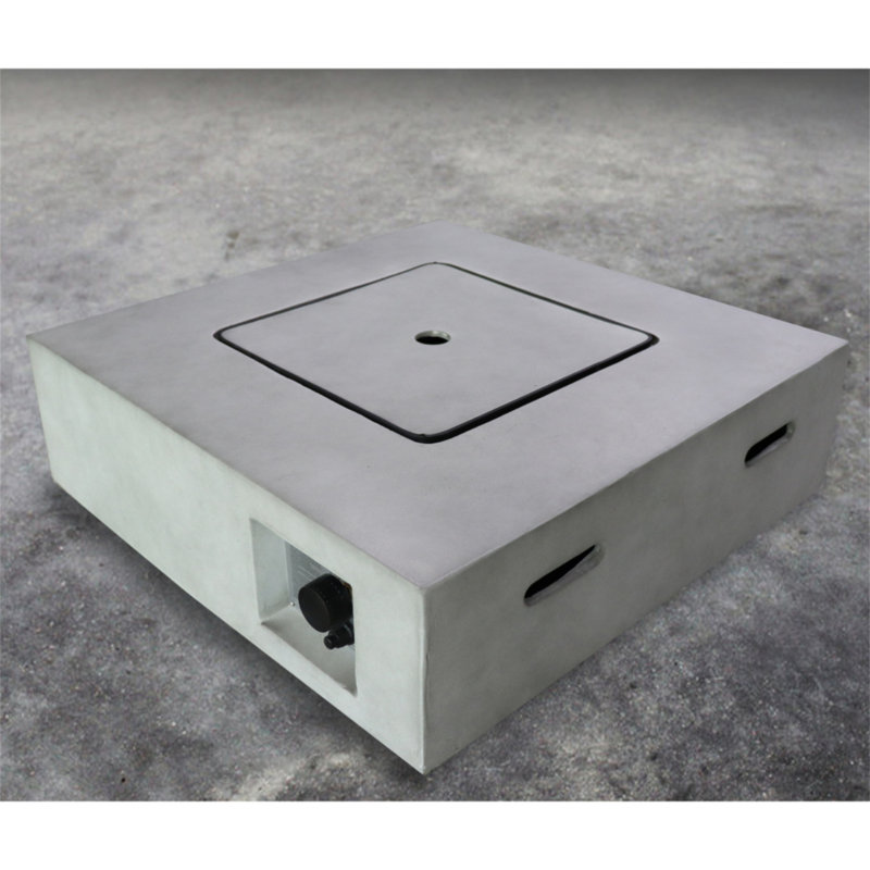 Fiber Reinforced Concrete Propane/Natural Gas Fire Pit Table, Gray