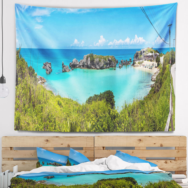 Tapisserie panorama en polyester de tabac avec accessoires suspendus inclus, H 32 po x l 39 po