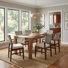 Dining Set - Bedford Rectangular Dining Table - Brushed Brown - Pierre Dining Chair - Seneca Brown Frame - Gray Rope