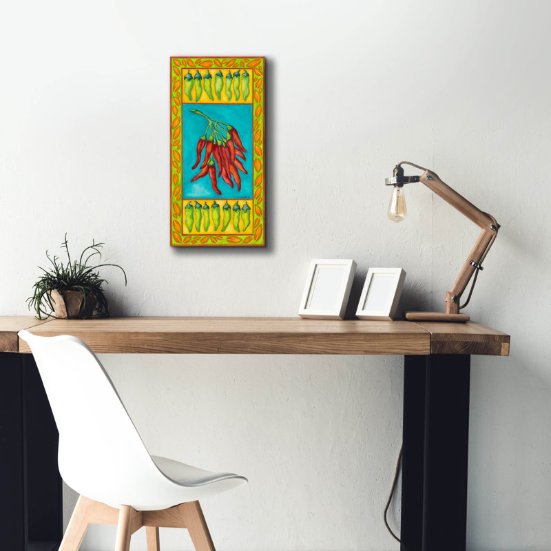 Lark Manor 'Peppers With Pale Green' by Andrea Strongwater Canvas Wall Art, 12" x 24", 24" H x 12" W x 0.75" D