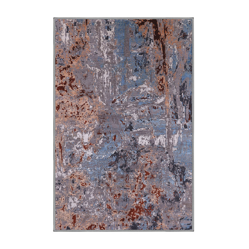 Tapis abstrait gris, Rectangle 5 pi x 7 pi