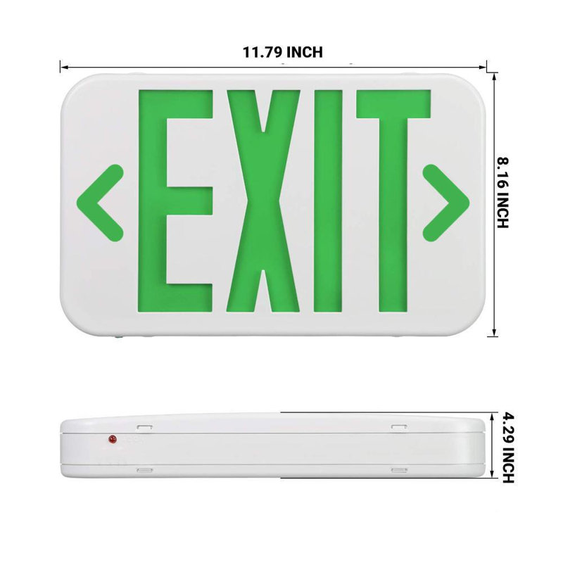 Commercial Grade LED Emergency Exit Sign Light, Green