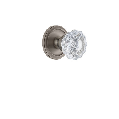 Rosace double avec bouton de porte en cristal Grandeur Circulaire Rosette