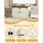 Cat Litter Box Enclosure, Hidden Litter Box Furniture with Removable Dividers, Reversible Entrance Left or Right Side,Cat House, Rustic White and Brown-549862269