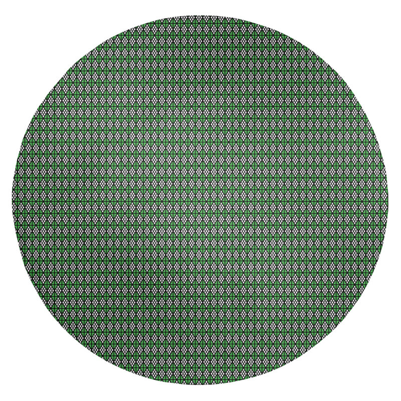 Tapis de la zone verte diamants classic, Rond 5 pi