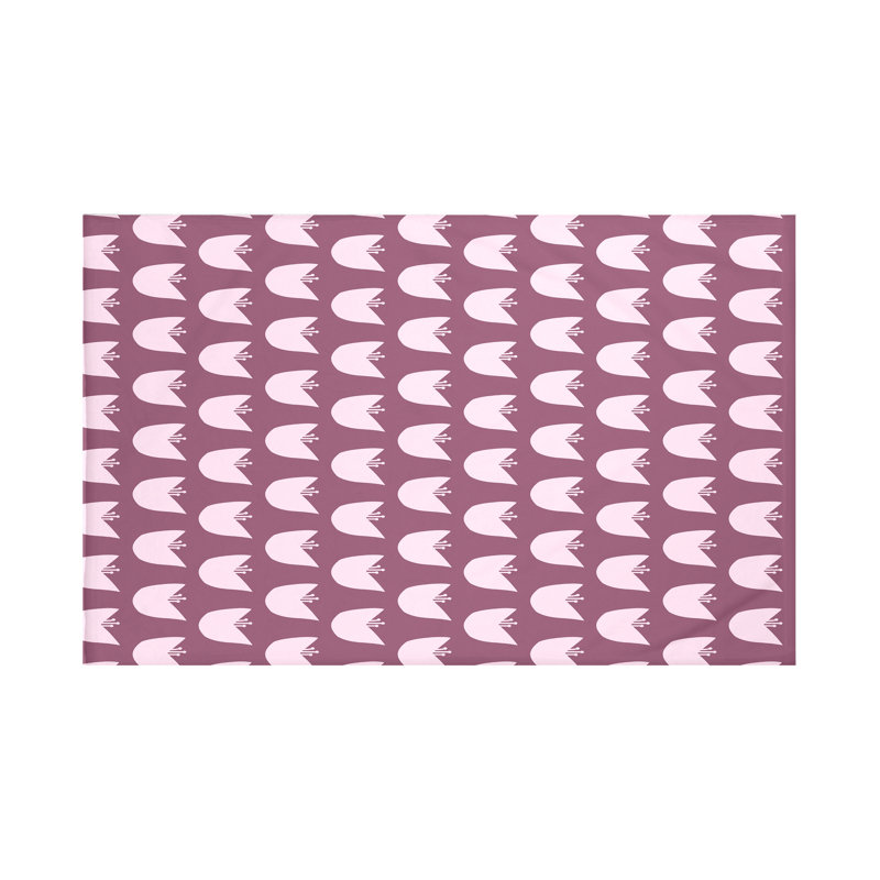 Jeté de tulipes, L 60 po x l 50 po, Fleur de la passion (mauve / rose)
