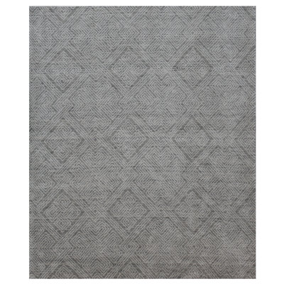 Abigael Wool Geometric Area Rug in Gray