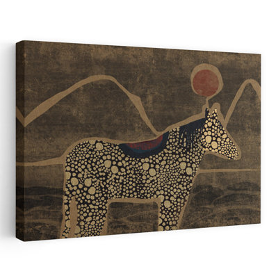 Reproduction d'art mural cheval rouge